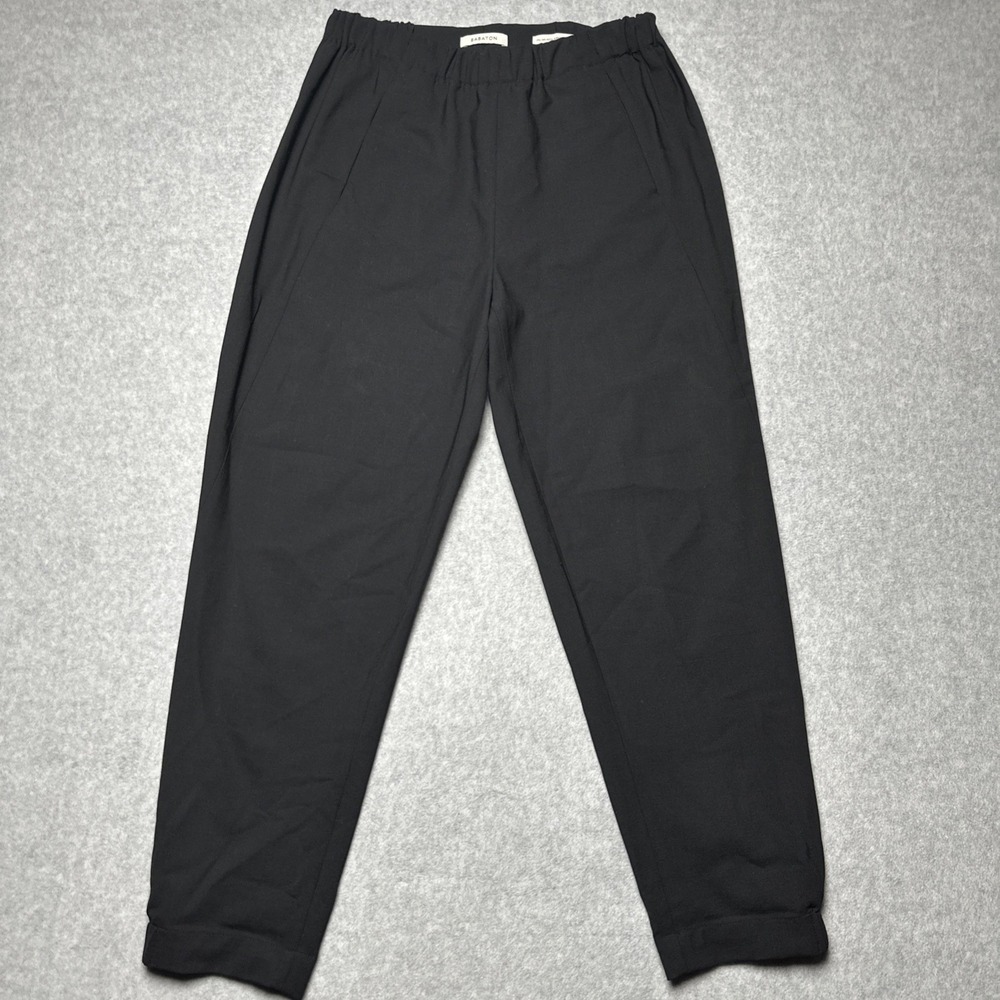 Aritzia Babaton Dexter Pull-on Tuxedo Office Pants Black Italian Wool Blend Sz S